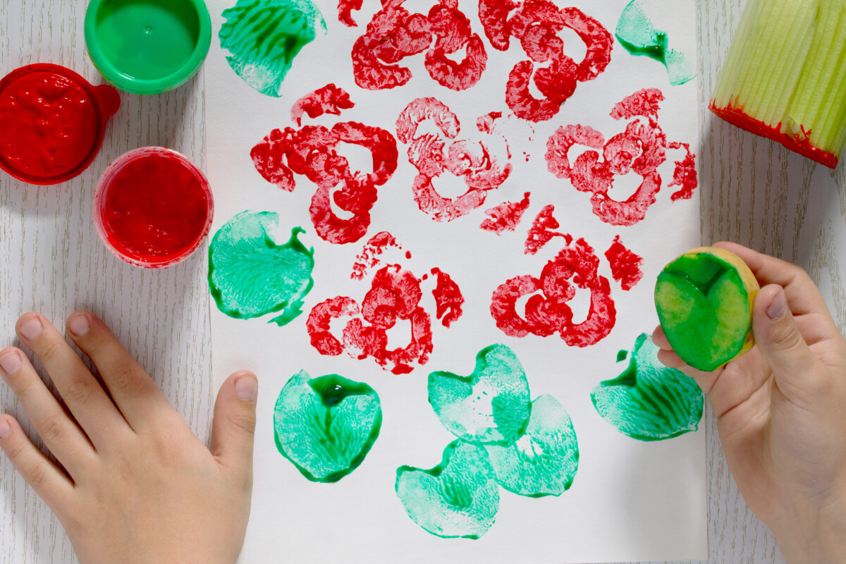 Fruit and vegetable printing activity