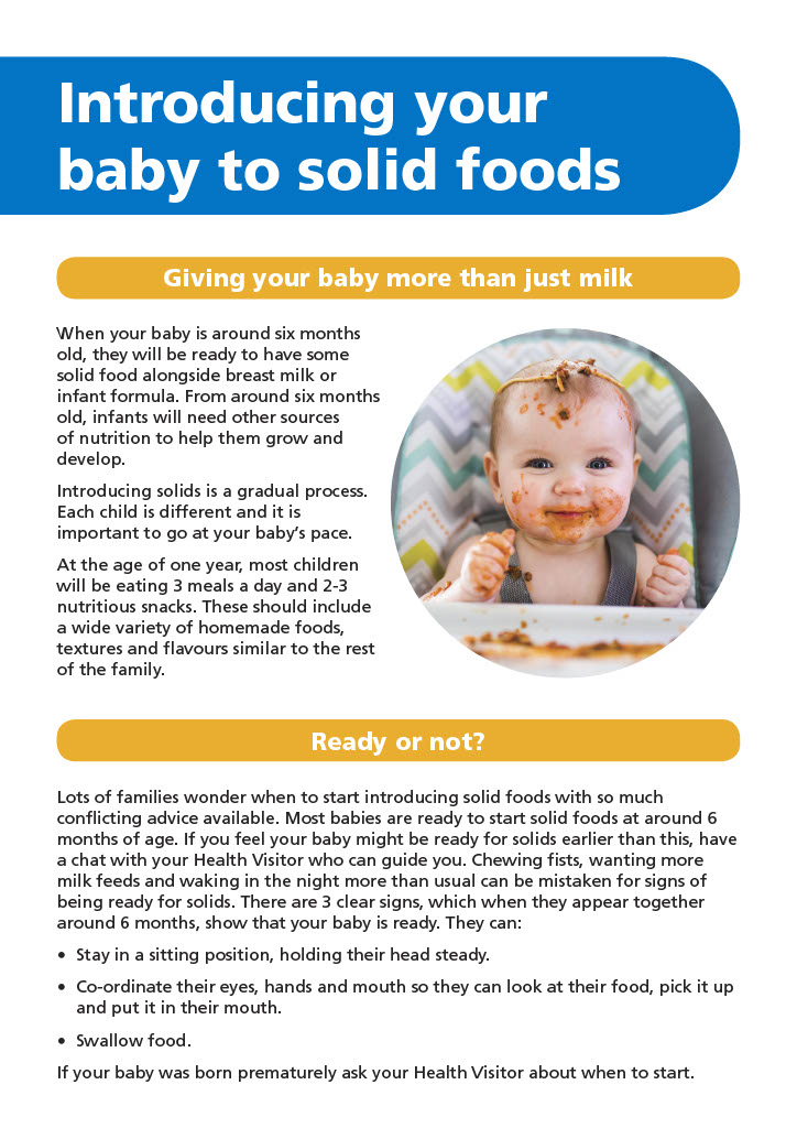 Introducing your baby to solid foods